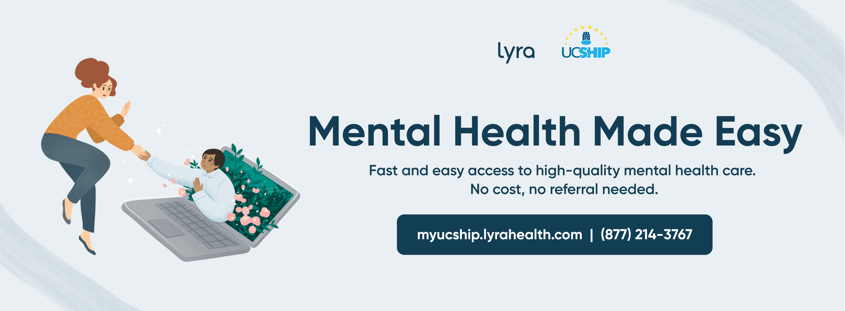 Lyra: mental health made easy promo banner